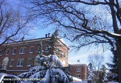Canal Place in the snow
