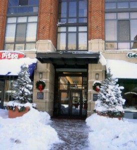 Carlyle Square in the snow