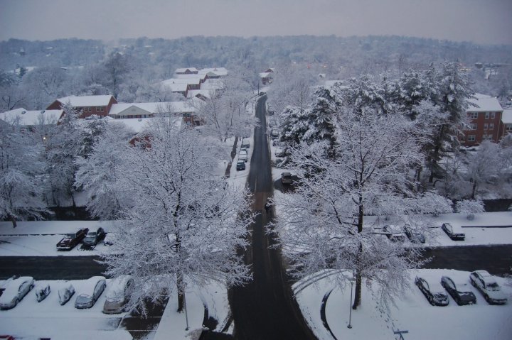 Snow at River Towers and Belle View