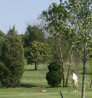 golfer standing on fairway