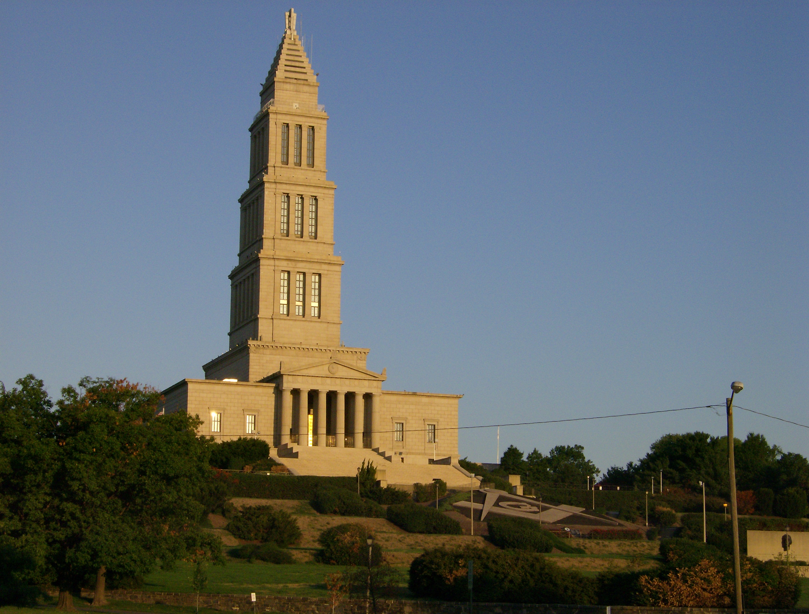masonic temple from foot of hill