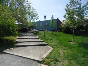 A inclined stair departure route
