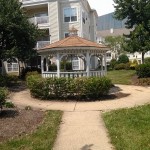 A gazebo in the common area