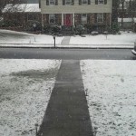 snow in the lawn