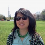 on the lawn of the White House looking toward Washington Monument