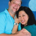 Will and Julie under the moon.