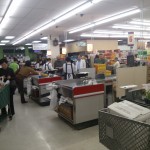 The checkout lines at Lotte
