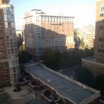 The view of a Carlyle Towers condo facing towards Old Town during the day