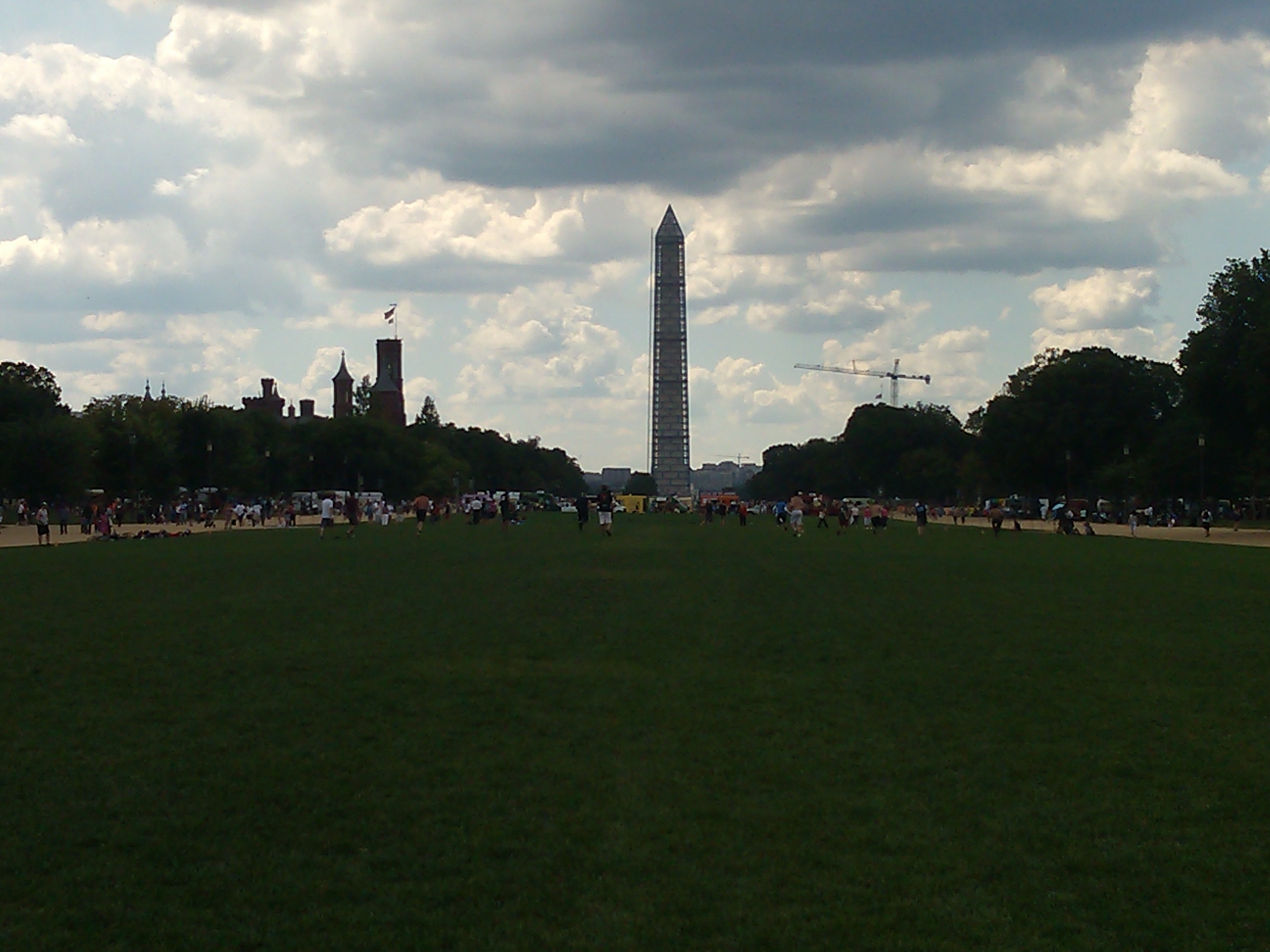 The Washington Monument view from the National Mall