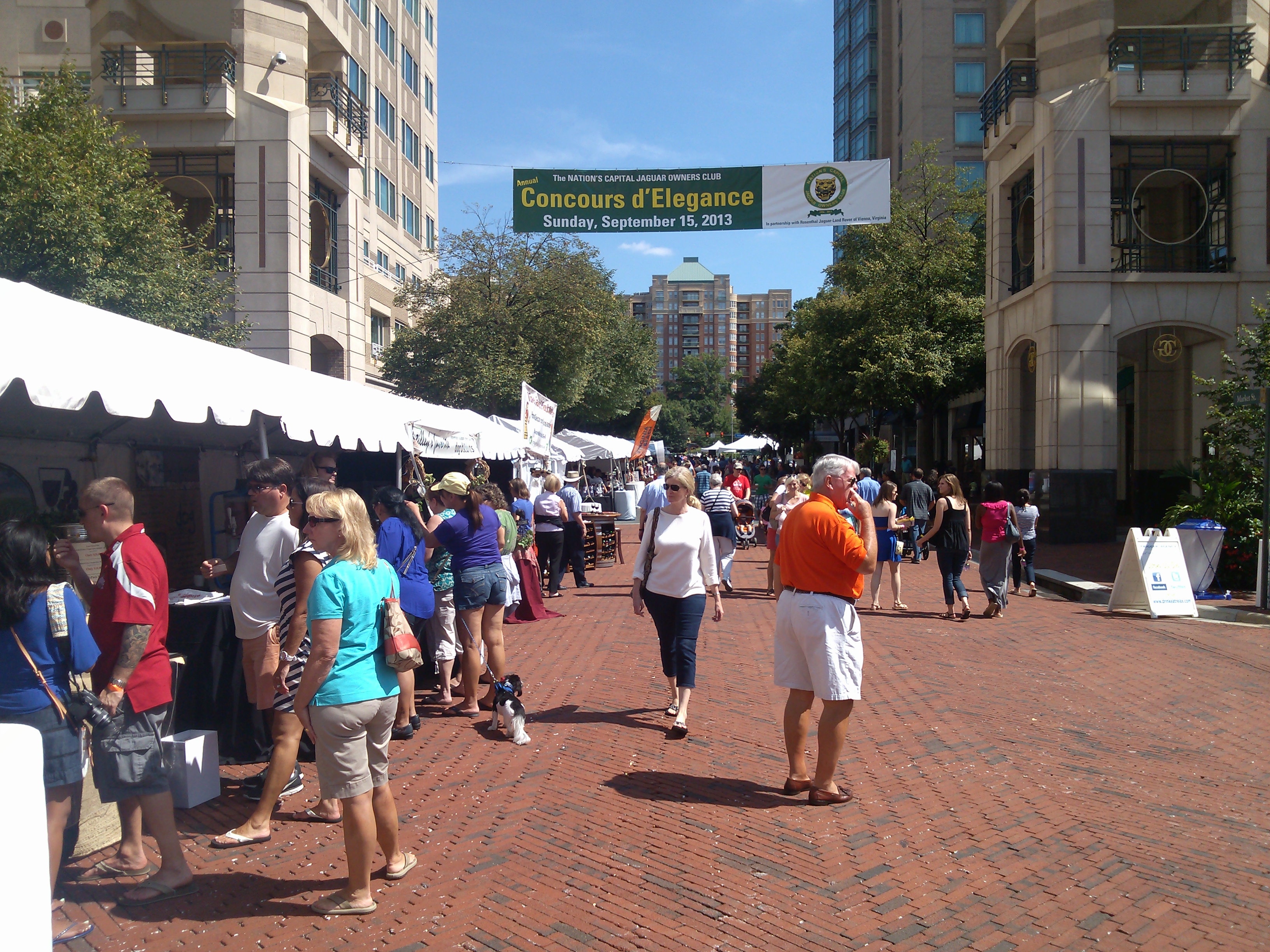 A wine festival at the Reston Town Center