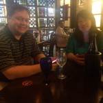 Will and Julie Nesbitt enjoy a meal