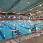 The pool at the RECenter is less crowded during the winter than the summer