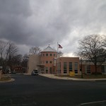 Outside the library