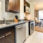 Kitchen with a view of the dining room