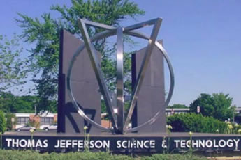 A statue at Thomas Jefferson High School