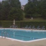 A pool in the summer time