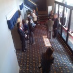 Volunteers greeted incoming audience members