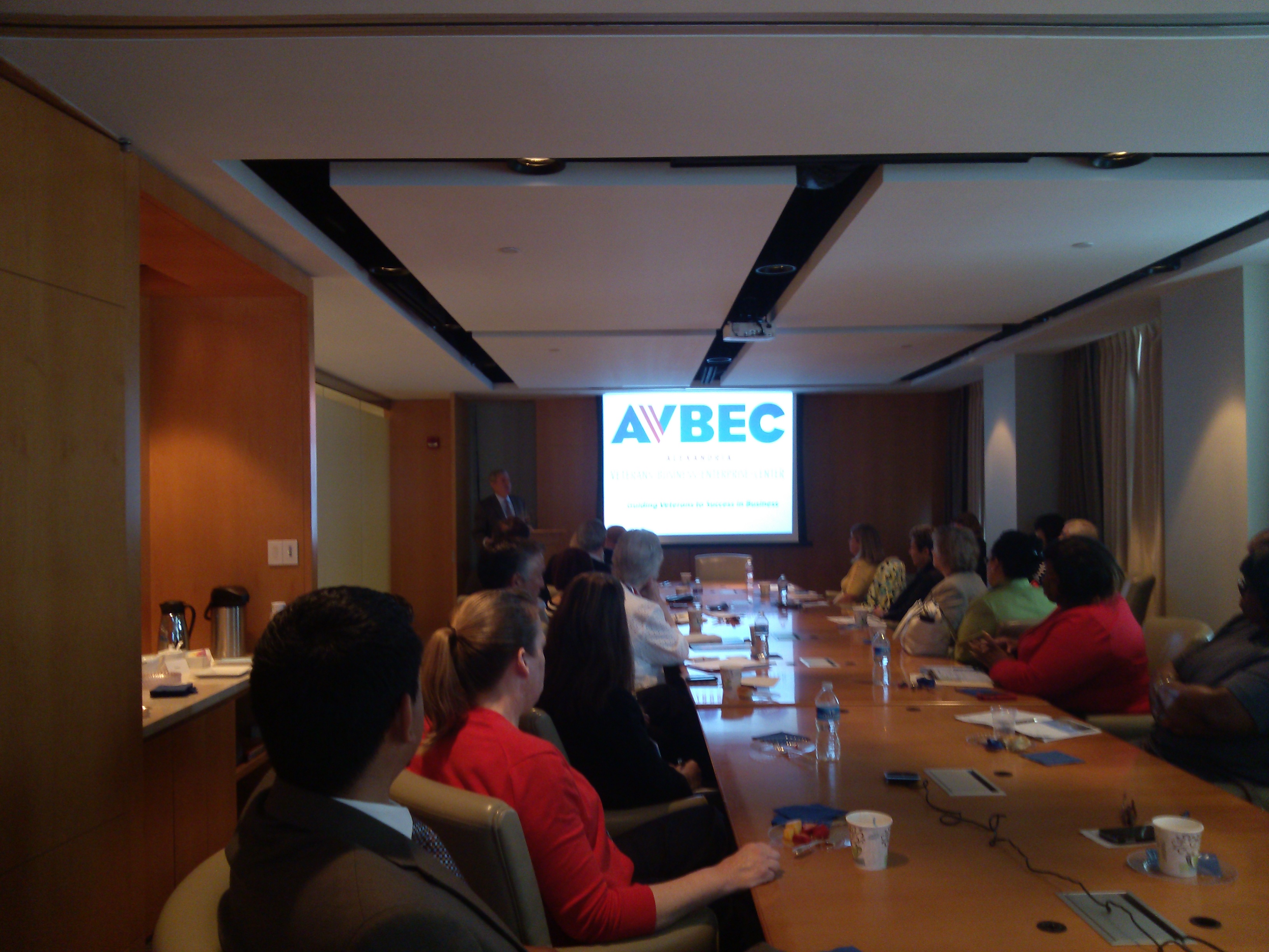 LTG Bob Wood delivering a speech to an audience after a vet breakfast