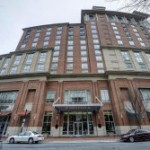 High-rise brick condominium