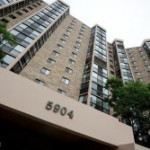 High-rise brick condominium