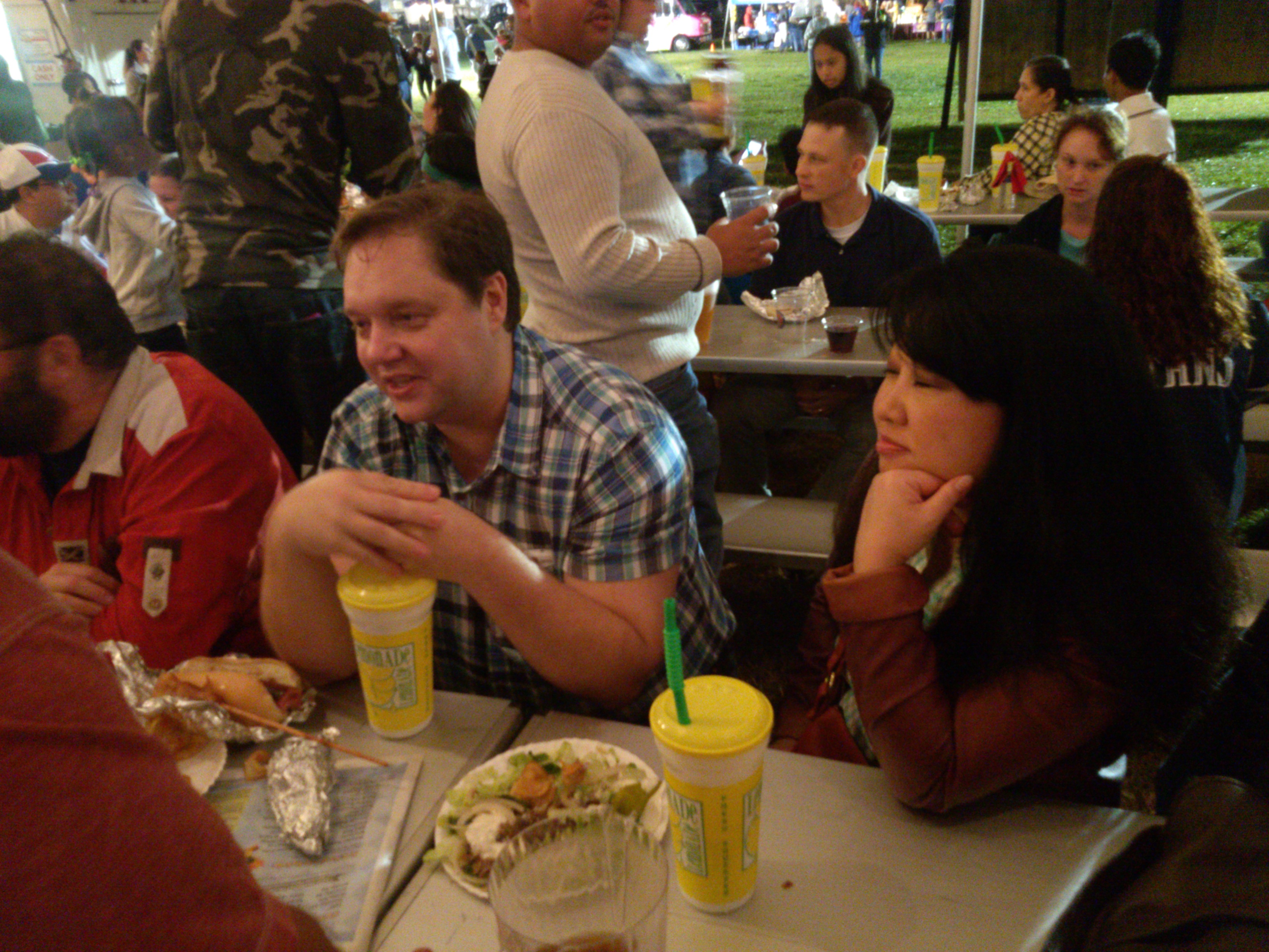 Lively company during Oktoberfest