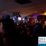 Live karaoke on a weekend at Rocket Grill