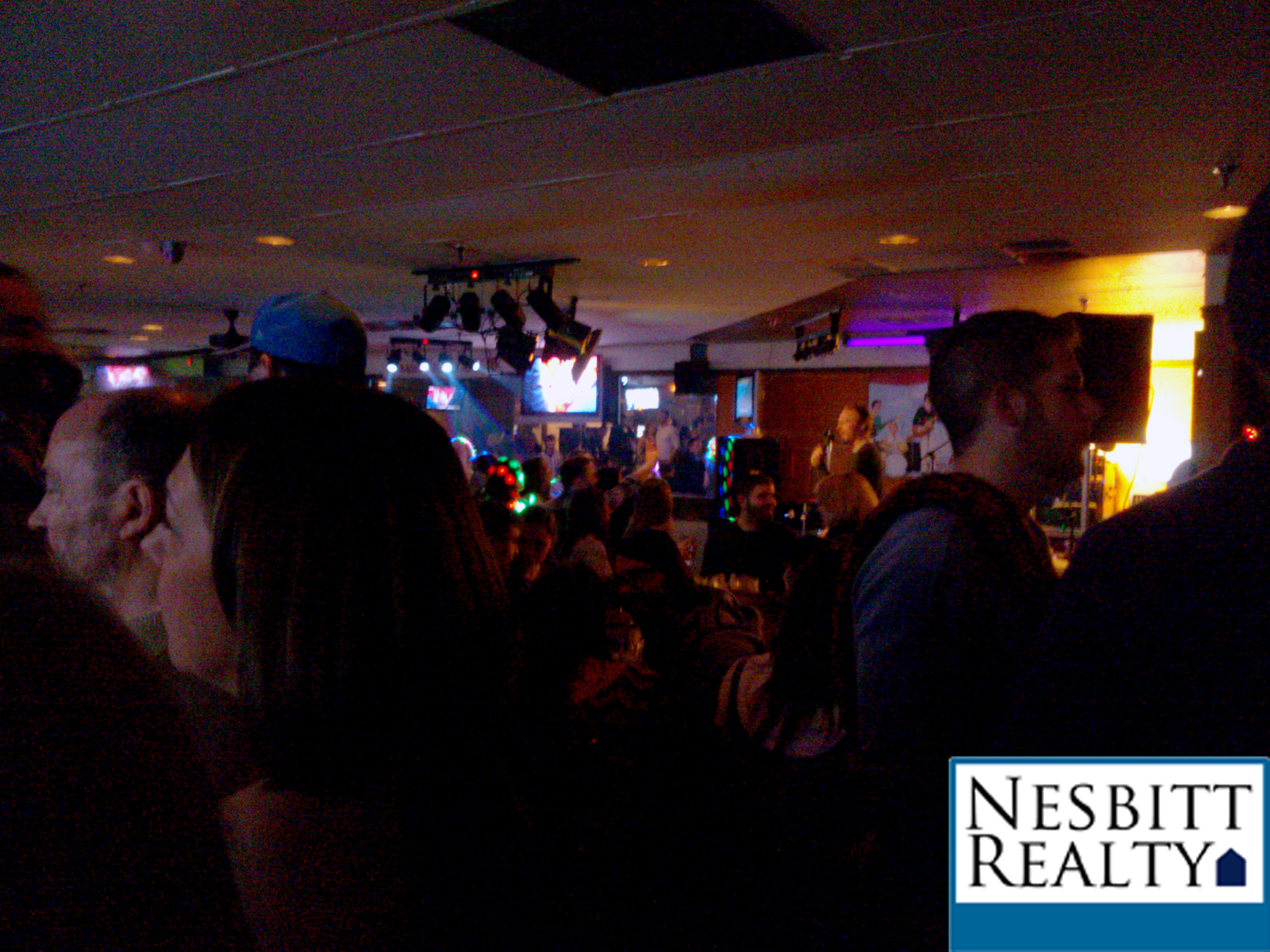 Live karaoke on a weekend at Rocket Grill