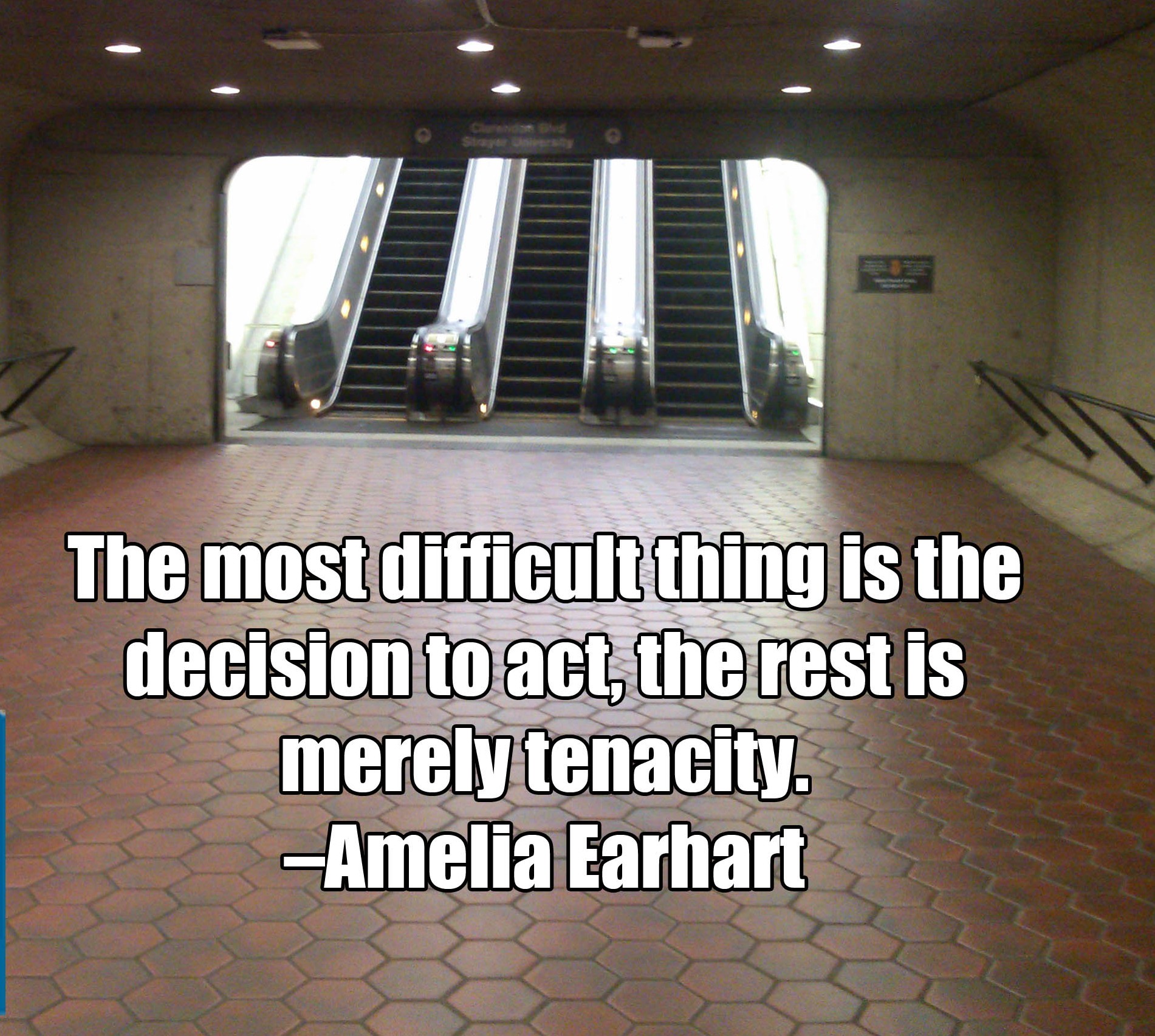 Exit to the up escalator