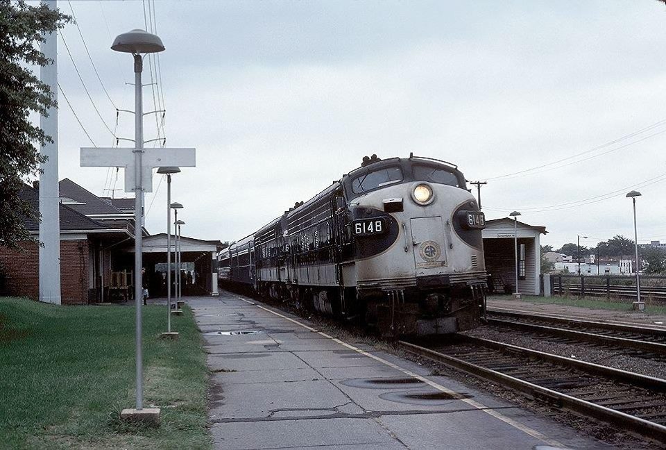 Southbound Piedmont Limited at Alexandria Va.in 1976