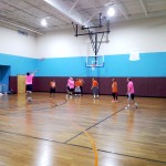 A player shoots a jumper
