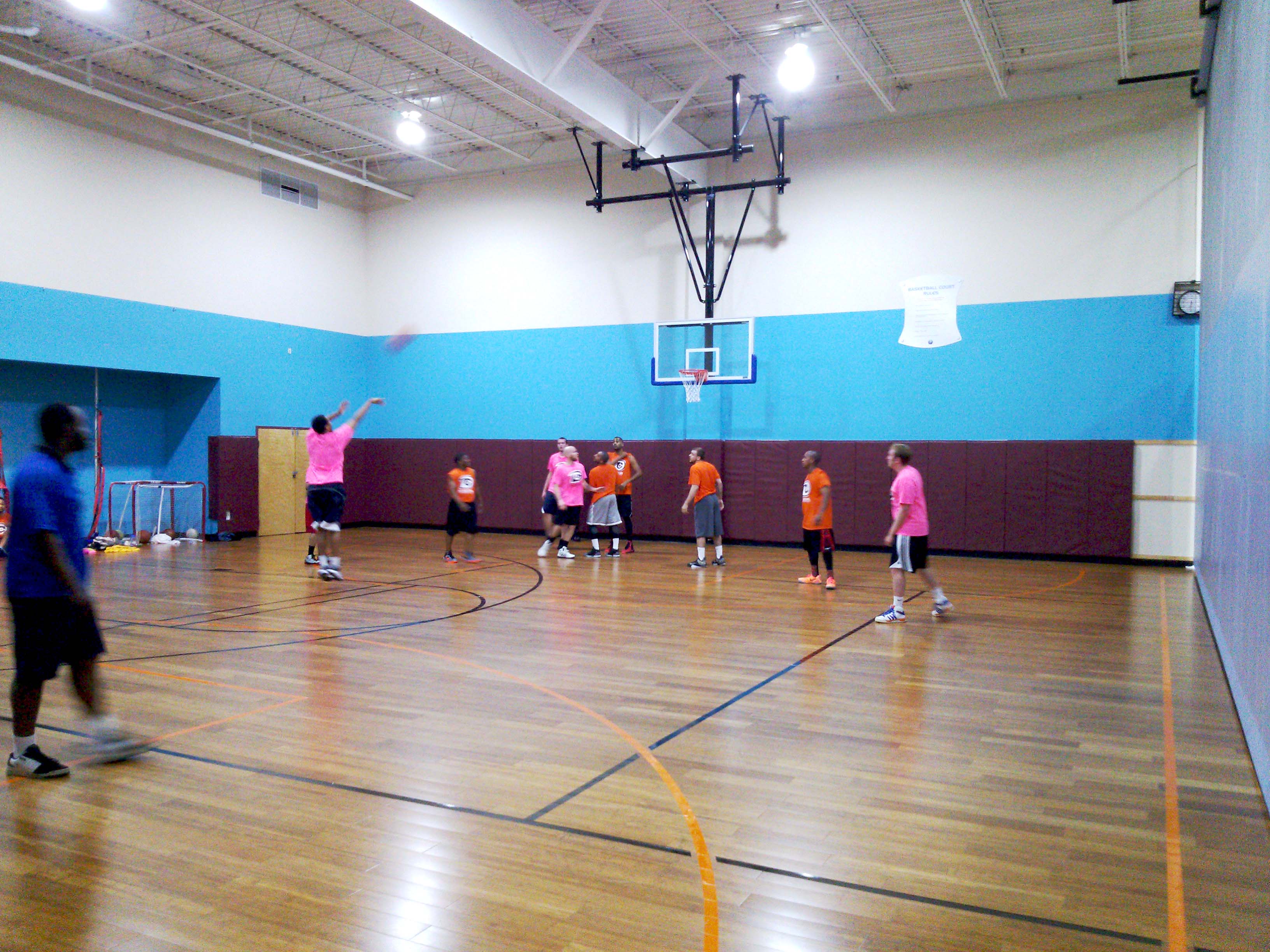 A player shoots a jumper