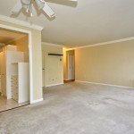The dining room is spacious