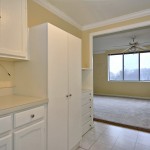Angle of the kitchen facing towards the window