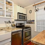 This kitchen has a window