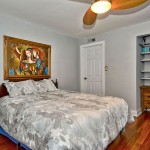 The master bedroom with a storage space
