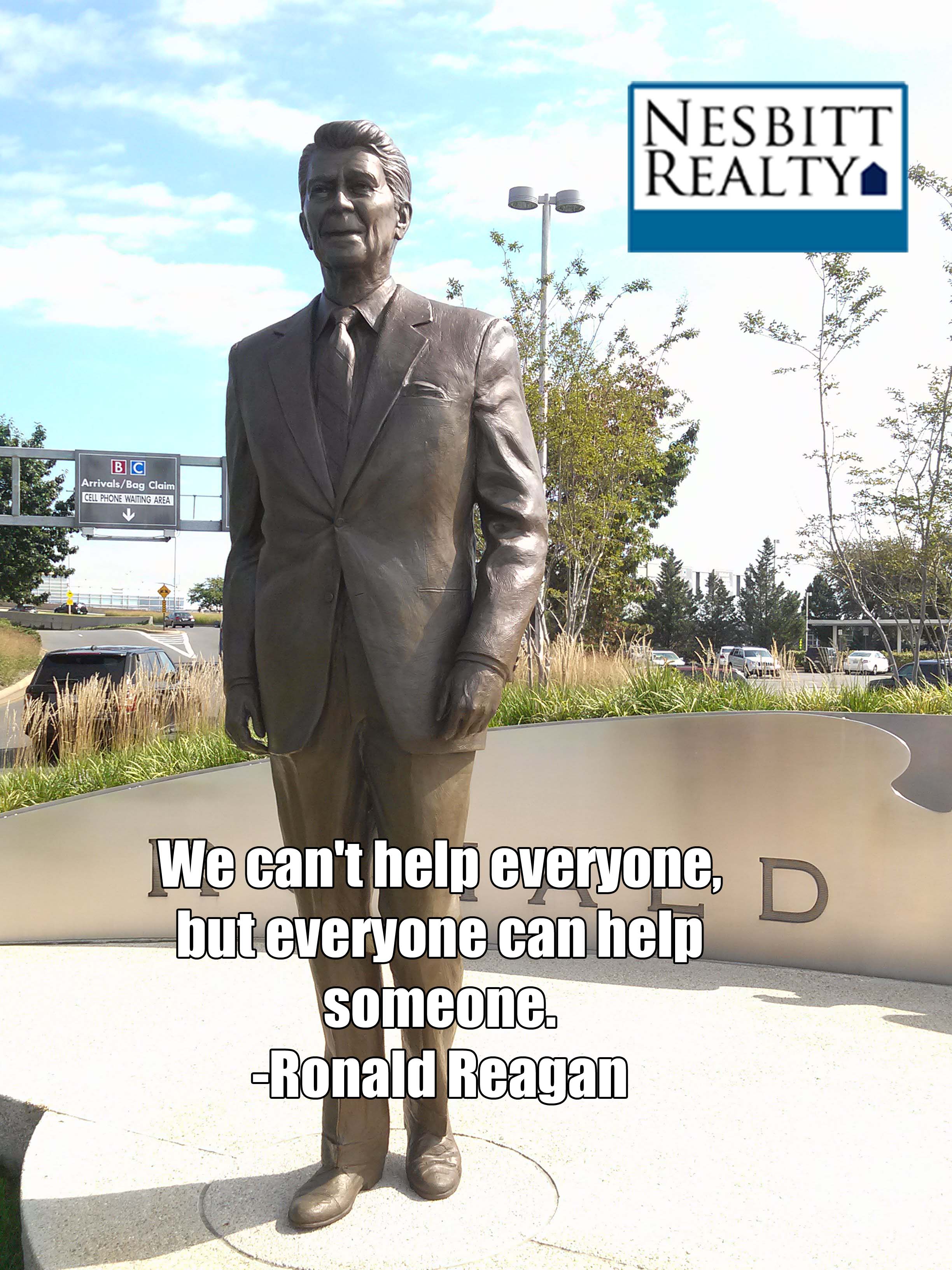A statue of Ronald Reagan