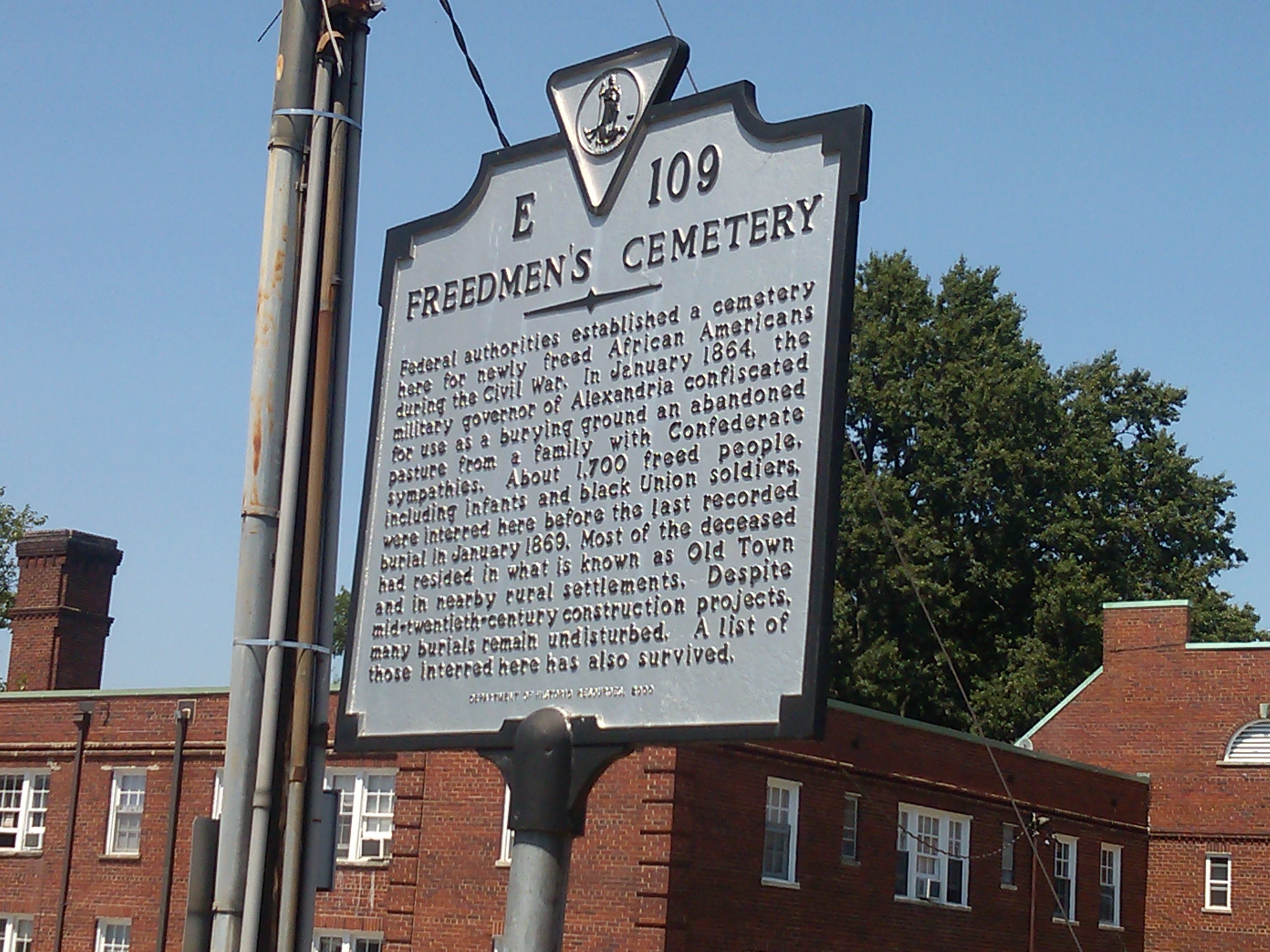 Black historical plaque