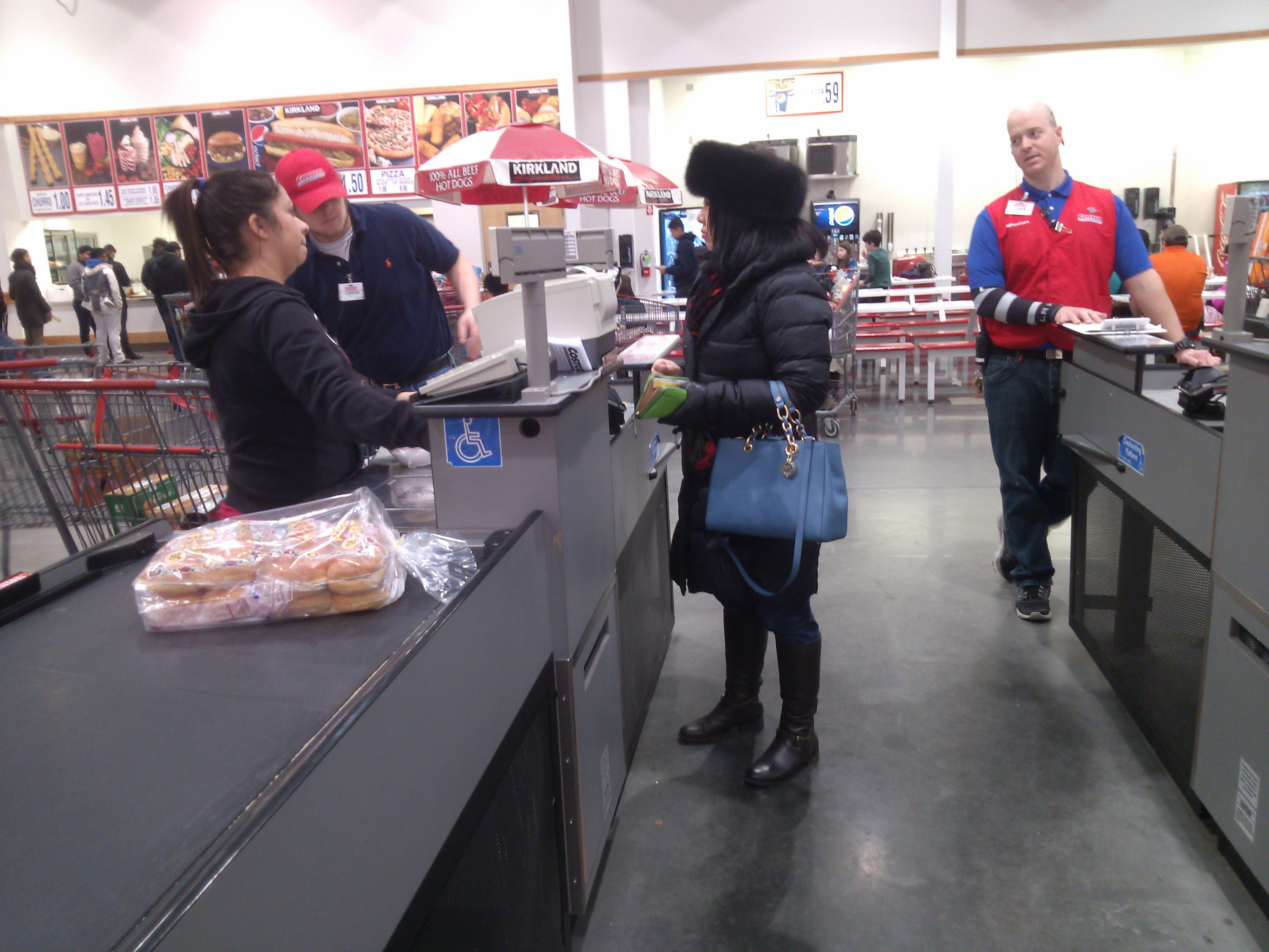 Julie Nesbitt checks out at Costco