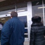 Will Nesbitt and Julie Nesbitt entering Wal-Mart