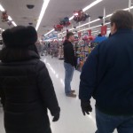 Julie Nesbitt and Will Nesbitt in Wal-Mart