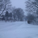 Bucknell Manor on Cavalier Drive in winter after snow