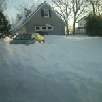 Bucknell Manor after heavy snow