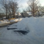Bucknell Manor after heavy snow
