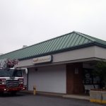 Fire truck outside Primo's Family Restaurant